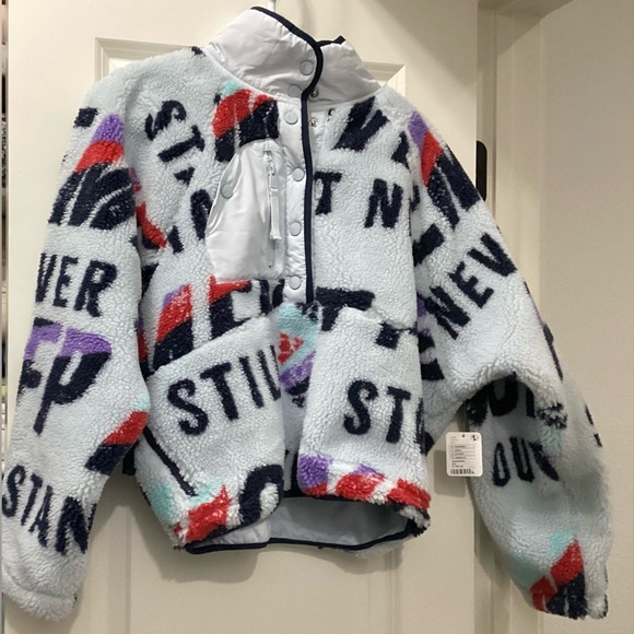 free people movement Jackets & Blazers - FP Movement by Free People Multicolor Hit The Slopes Fleece Jacket